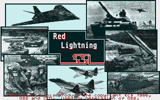 Red Lightning title screen for Atari ST